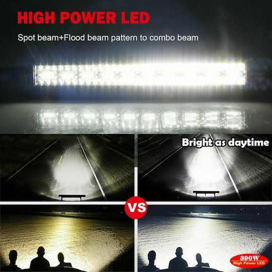 Waterproof Headlights Car in Bar Shape LED Universal 585W 81.3cm with White Lighting 1pcs