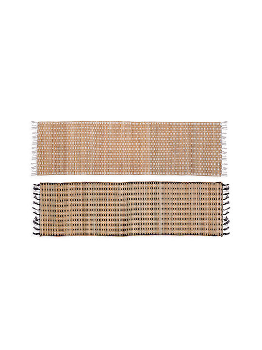 Nef-Nef Homeware Runner Straw Natural / Black 45x150cm