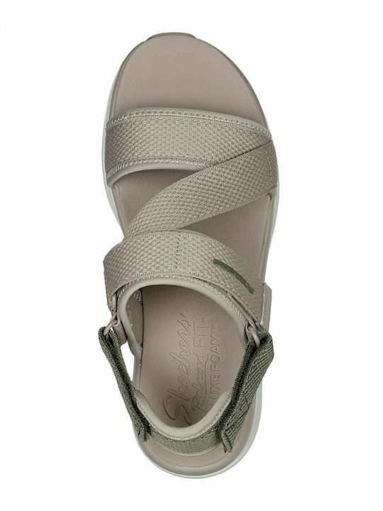 D'Lux Walker Sandale Casual Damă Anatomici Sporty Flatforme Bej