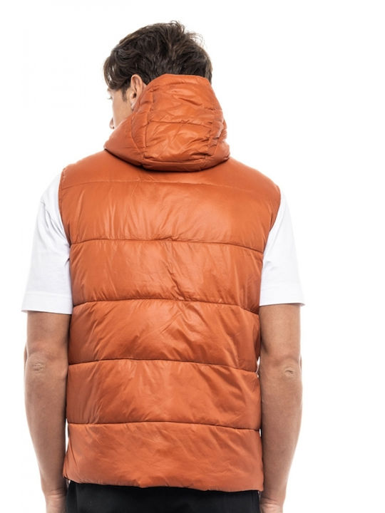 Biston Men's Sleeveless Puffer Jacket Orange