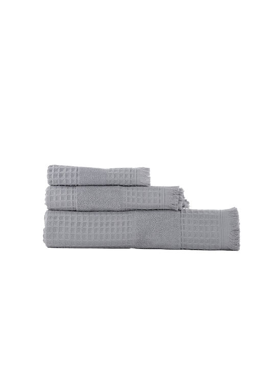 Nef-Nef Homeware Hand Towel Touch 030592 30x50cm. Grey Weight 330gr/m²