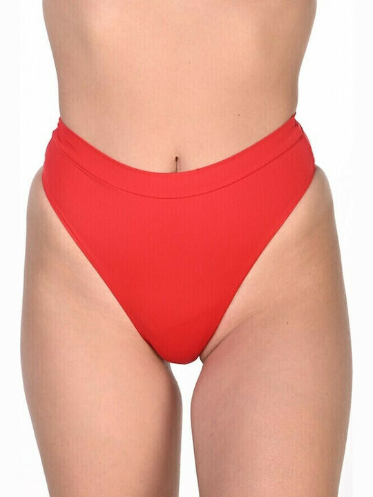Bikini Slip Hohe Taille Red