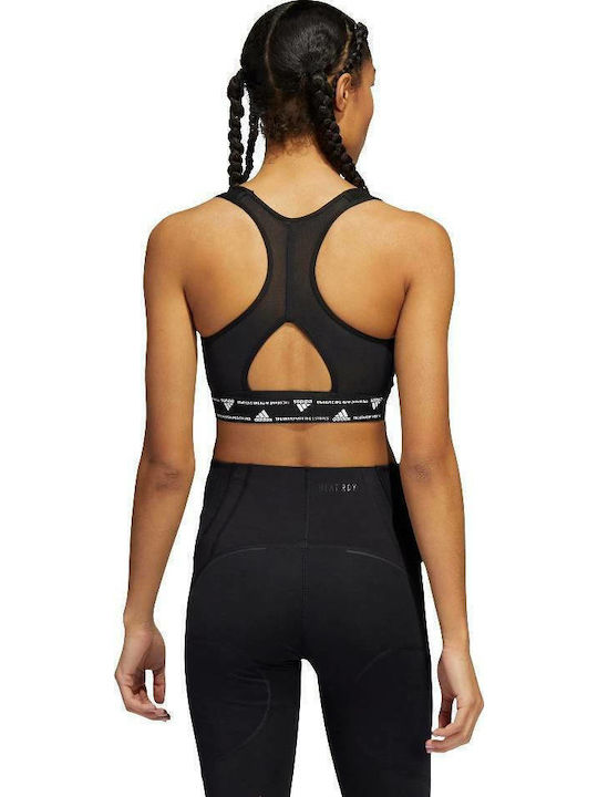 adidas Powerreact training Women's Sports Bra without Padding Black
