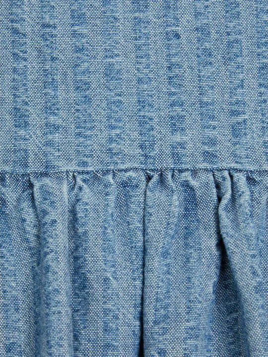 Sommer Mini Denim Kleid Blau