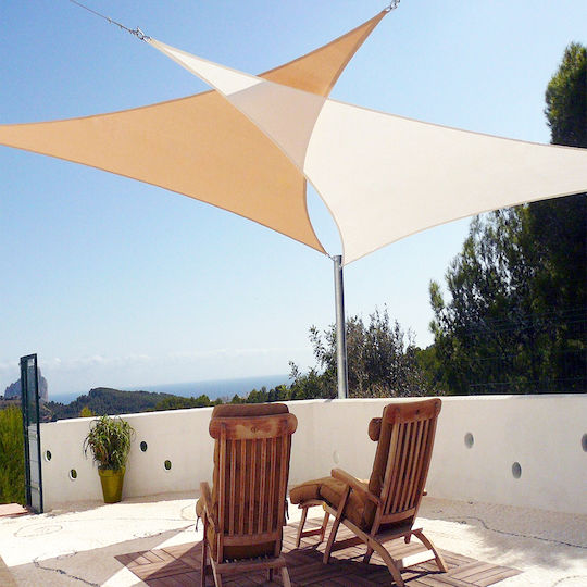 Showood Triangular Shade Sail Ecru 3.6m 230gr/m²