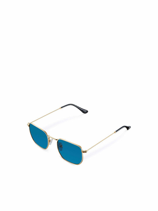 Meller Emin Sunglasses with Gold Sea Metal Frame and Blue Lens EMI-GOLDSEA