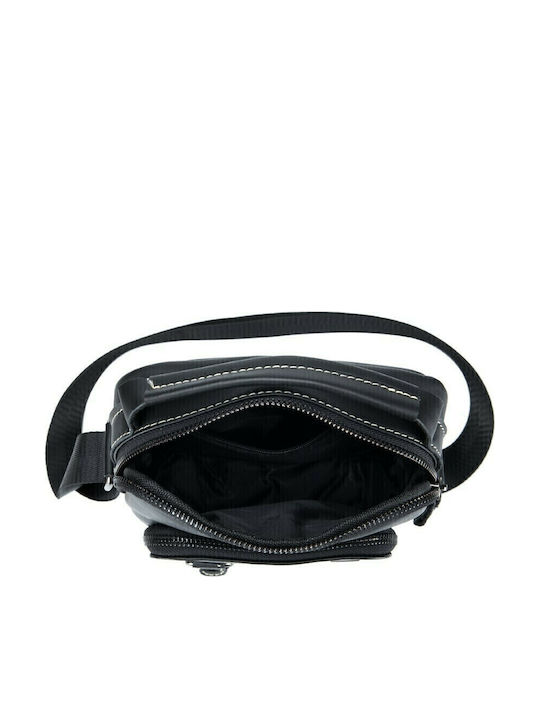 DJB-300 Leder Herrentasche Schulter / Crossbody Schwarz