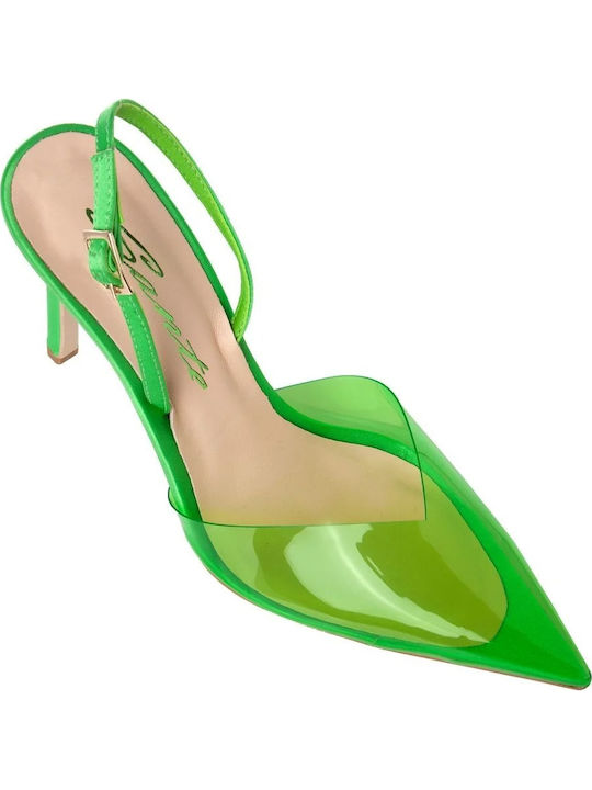 Pumps mit Stiletto-Absatz Grün