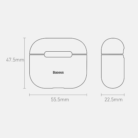 Baseus Super Thin Калъф в Бял цвят за Apple AirPods 3