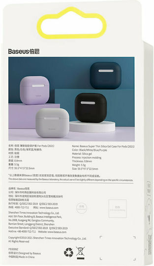 Baseus Super Thin Калъф в Бял цвят за Apple AirPods 3