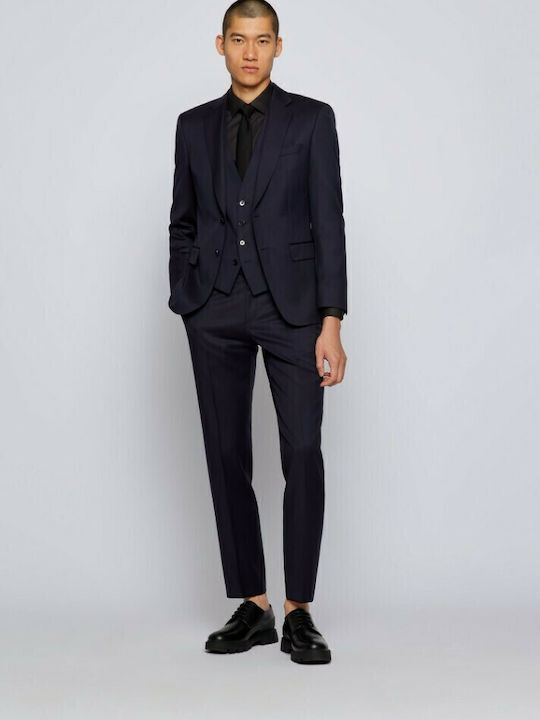 Trousers Suit in Slim Fit Navy Blue