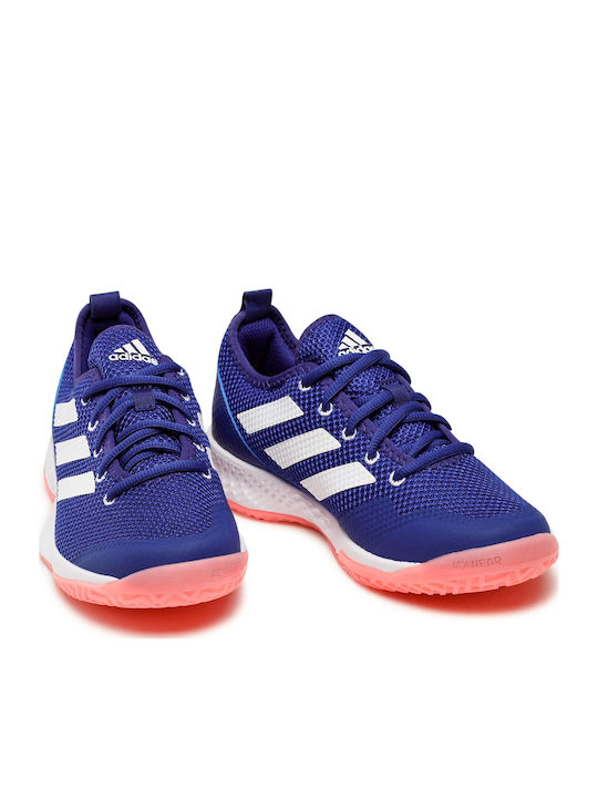 adidas Courtflash Women's Tennis Shoes for All Courts Legacy Indigo / Cloud White / Acid Red