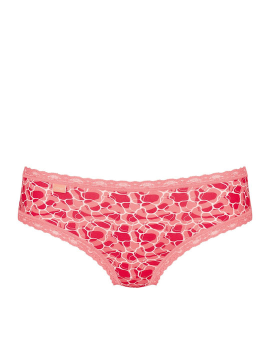 24/7 Weekend H Hipster Βαμβακερά Women's Slip 3Pack with Lace Pink/ White