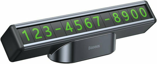 Baseus Square Bar Temporary Parking Number Plate Black