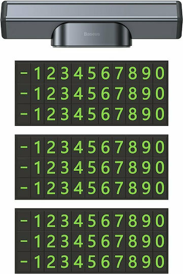 Baseus Square Bar Temporary Parking Number Plate Black