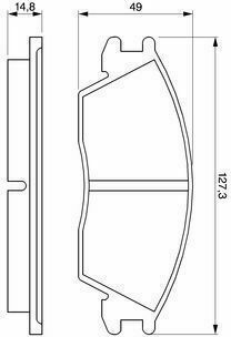 Bosch Front Brake Pad for Hyundai Accent / Getz / Lantra / S-Coupe for Subaru Justy 4pcs