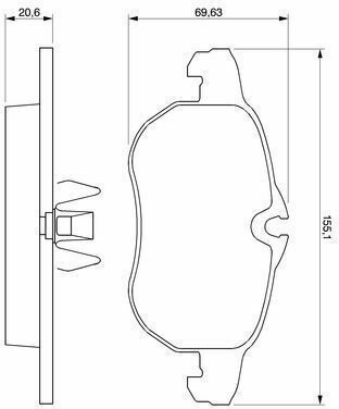 Bosch Brake Pad Front 4pcs for Fiat Croma Opel Astra / Signum / Vectra / Zafira Saab 9-3