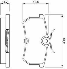 Bosch Спирачна накладка Заден 4бр за Ford Фиеста / Фокус