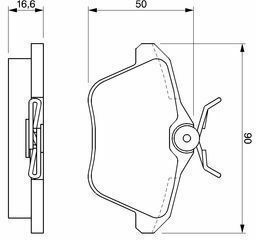Bosch Σετ Τακάκια Πίσω 2τμχ για Lancia Kappa Alfa Romeo / Fiat / Ford / Lancia
