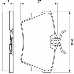Bosch Brake Pad Rear 4pcs for Opel Vivaro Renault Trafic