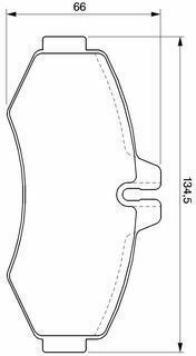 Bosch Brake Pad Front 4pcs for Mercedes-Benz V / Vito