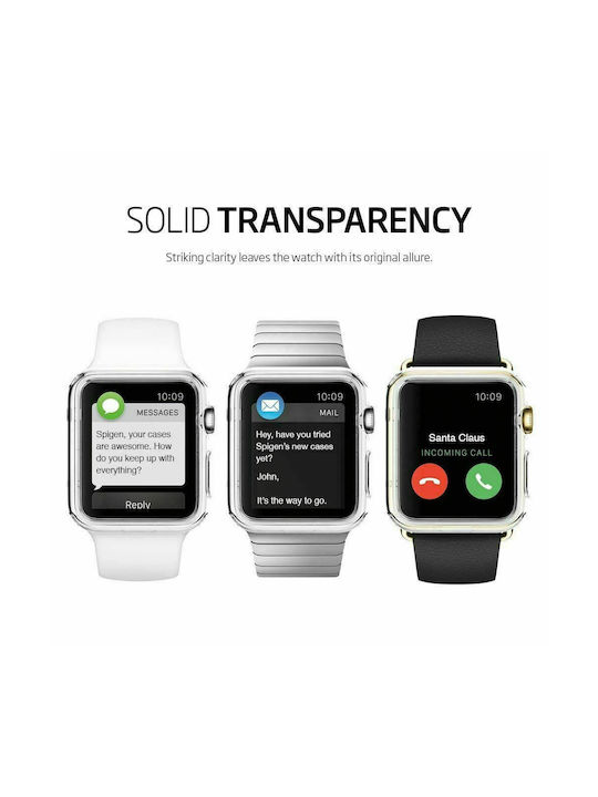 Spigen Liquid Crystal Θήκη Σιλικόνης σε Διάφανο χρώμα για το Apple Watch 45mm