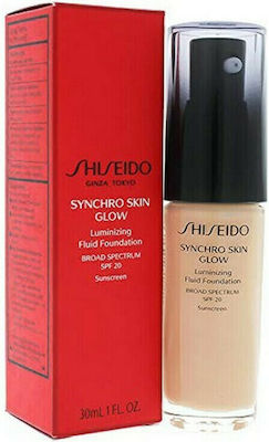 Shiseido Synchro Skin Glow Luminizing Fluid Foundation SPF20 N4-Neutral 4 30ml