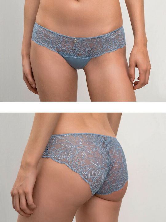 Cheeky Damen Slip mit Spitze Hellblau