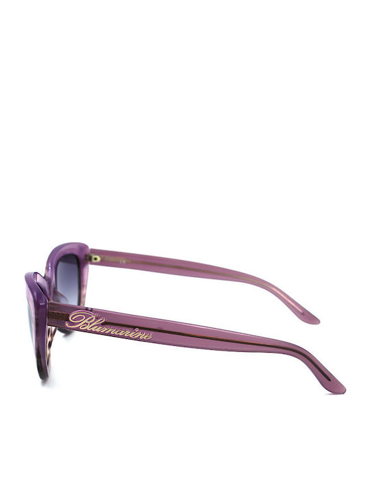 Blumarine Women's Sunglasses with Purple Plastic Frame and Purple Lens SBM521 OAC5
