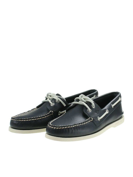 Authentic Original Δερμάτινα Ανδρικά Boat Shoes σε Μπλε Χρώμα
