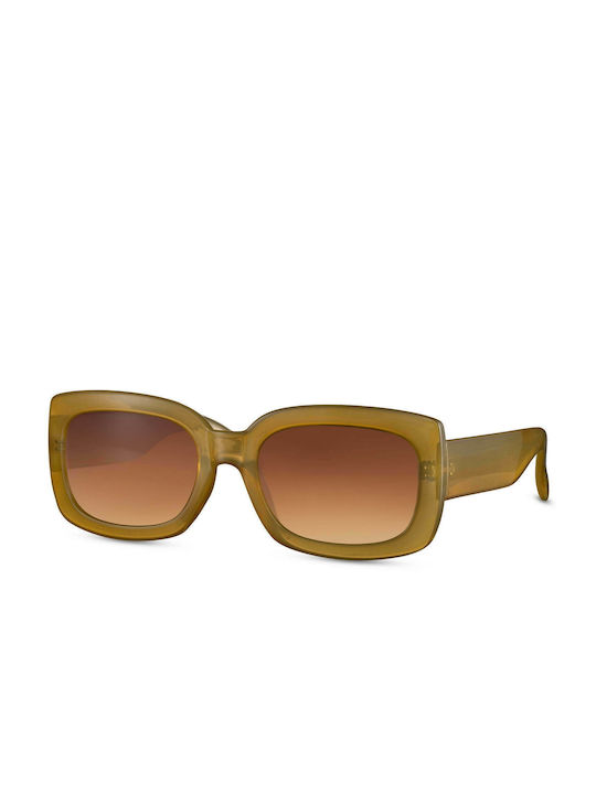 Solo-Solis Sonnenbrillen mit Gelb Rahmen und Braun Linse NDL6160