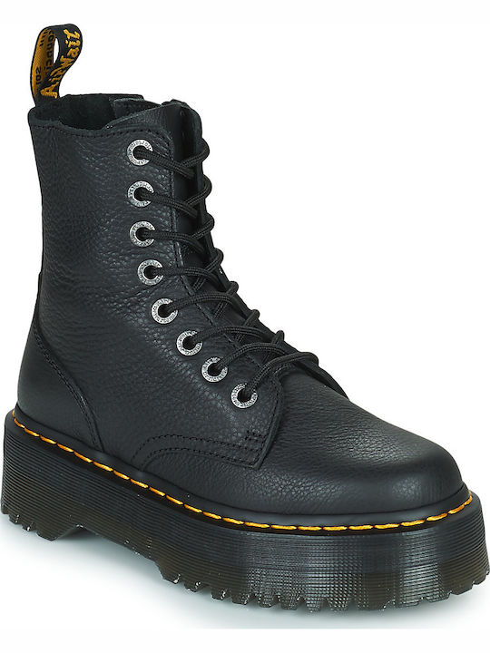 Jadon III Leather Women's Ankle Boots with Medium Heel Black