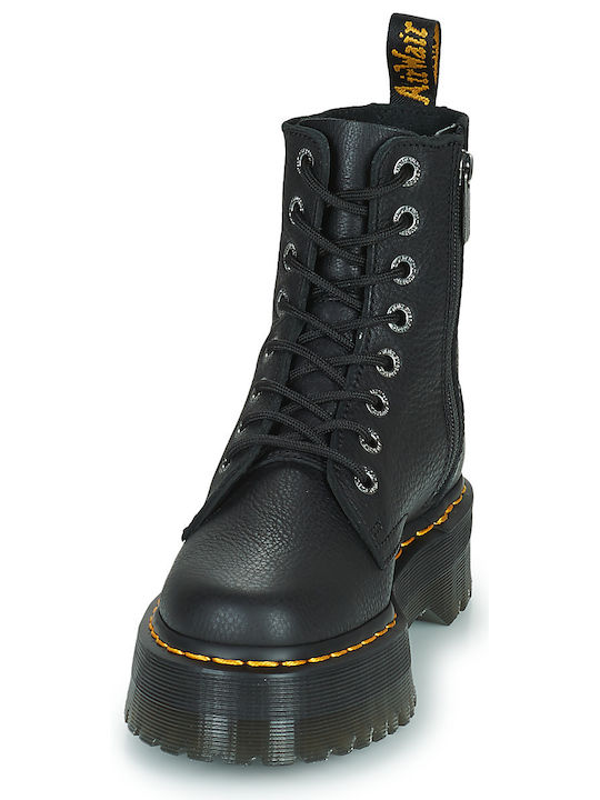 Jadon III Leather Women's Ankle Boots with Medium Heel Black