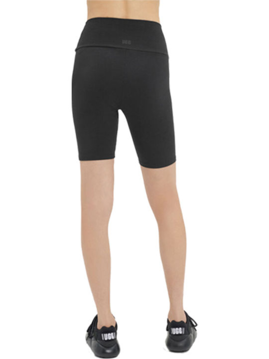 Schulung Frauen Fahrrad Leggings Hochgeschnitten Schwarz