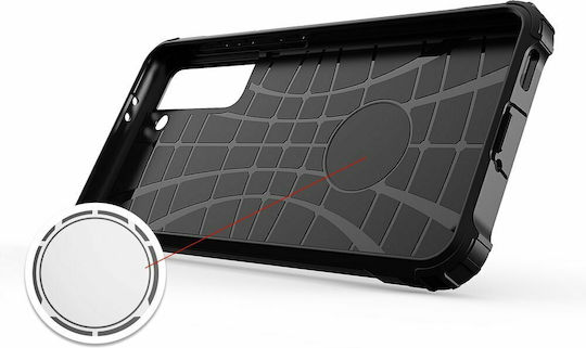 Hurtel Hybrid Armor Back Cover Plastic Black (Galaxy S22+)