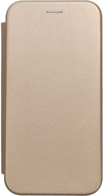 Forcell Elegance Synthetic Leather Book Gold (Galaxy A20e)