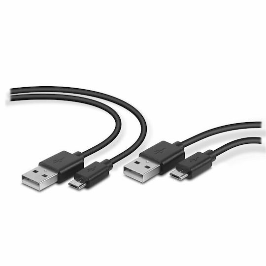 SpeedLink STREAM Play & Charge Cable Set Kabel für PS4 in Schwarz Farbe