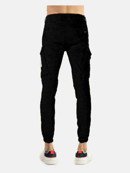 Cover Jeans Hose Cargo Elastisch in Normaler Passform Schwarz