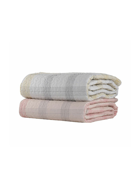 Nef-Nef Homeware Bradford Κουβερλί Υπέρδιπλο Microfiber Pink 240x220cm