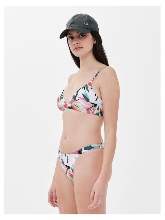 Set Bikini Τριγωνάκι & Brazil Floral Green/Pink