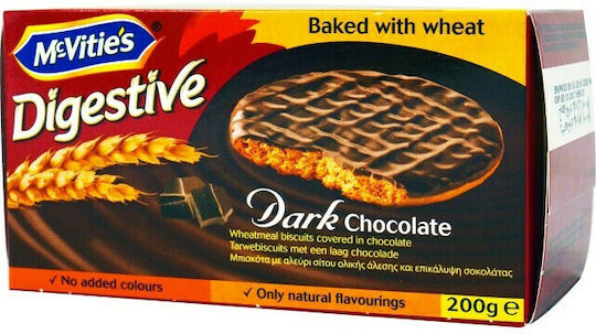 Mcvitie's Kekse Digestive Dark Chocolate Mit Topping Zartbitterschokolade 1Stück 200gr
