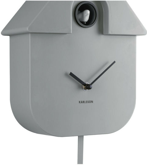 Karlsson Wanduhr Kunststoff Mit Pendel Grey 21.5x41cm