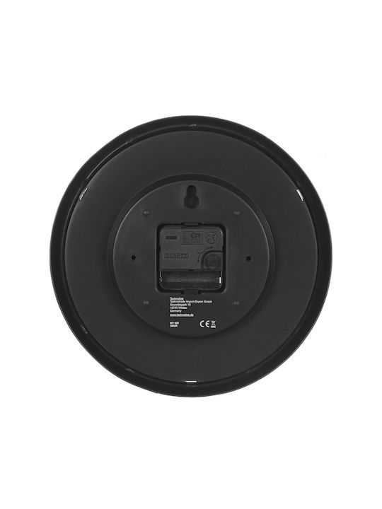 Technoline WT 600 BL Ρολόι Τοίχου Κεραμικό Μαύρο Ø25cm