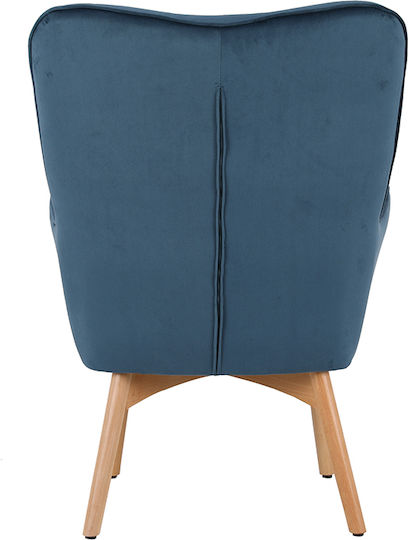 8009 Bergère Catifelat Albastru 67x72x97cm
