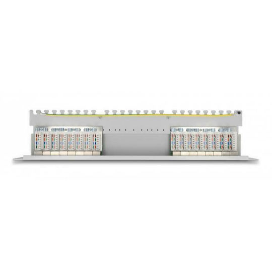 DeLock Patch Panel για Rack 1U 19" 16 Θυρών cat6a Γκρι