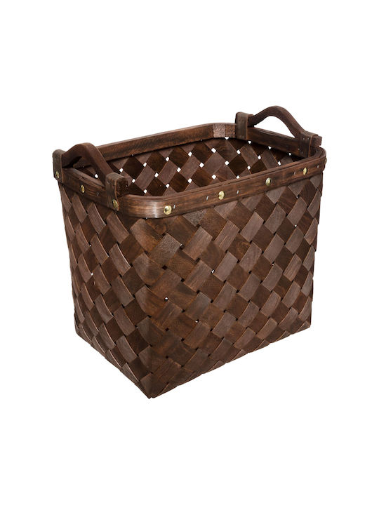 Atmosphera Set de coșuri decorative Din lemn cu mânere Brown 3buc