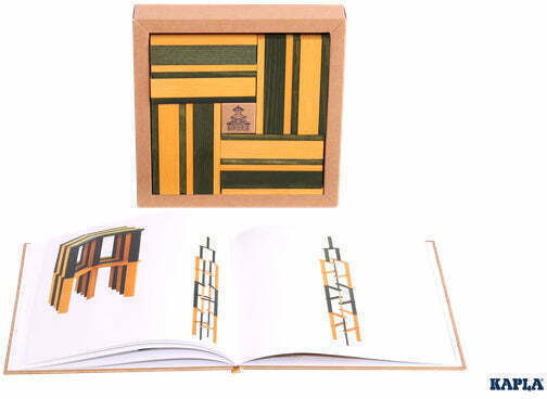 Kapla Παιχνίδι Κατασκευών Ξύλινo Book and Colours για Παιδιά 2+ Ετών