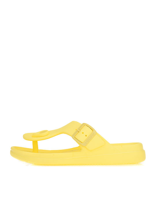 Flip Flops In Sandal Style In Yellow Colour