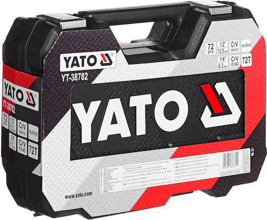 Yato Καστάνια με Καρυδάκια 1\2" & 1\4" 72τμχ