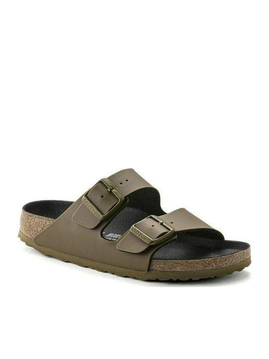 Arizona Birko-Flor Women's Flat Sandals Anatomic Pine Green Narrow Fit